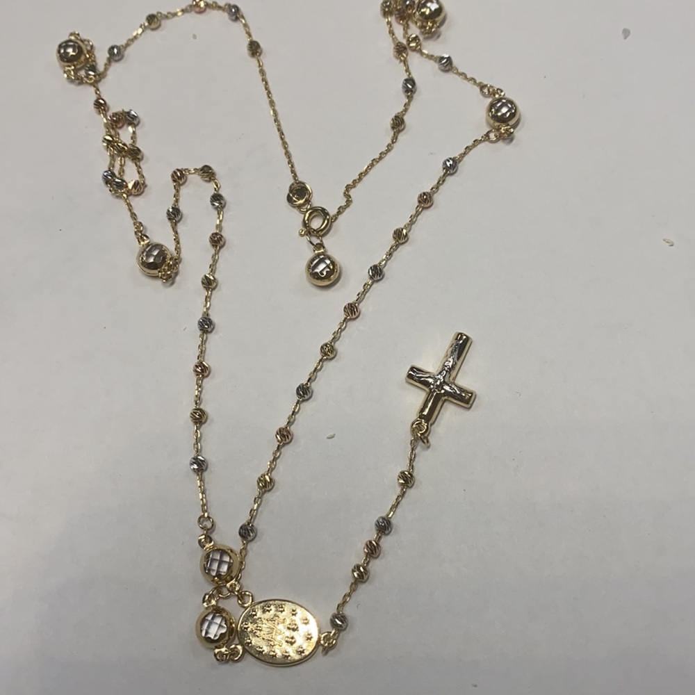 NEW Rosary 14K Solid Gold - Picture 4 of 6